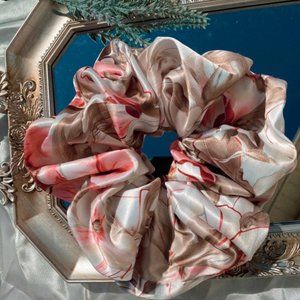 GIANT satin floral XL scrunchie | hair accessories | Gifts for her